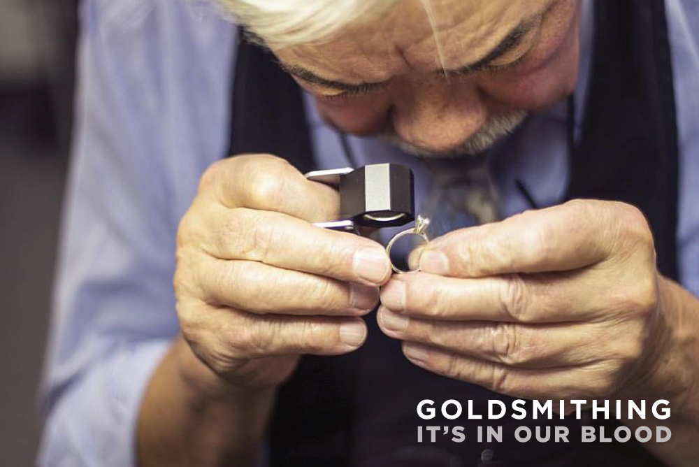 Brian Wong hand crafting bespoke goldsmith wedding jewellery
